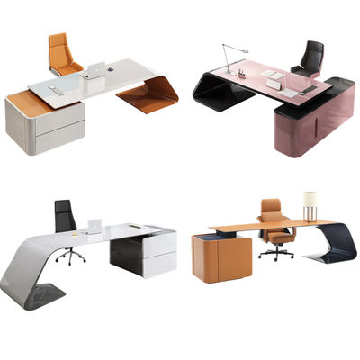 Büro-Schreibtisch MDF Backfarbe Lack Büromöbel für Führungskräfte