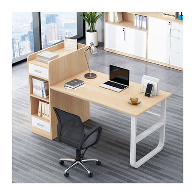 2 Sitzplätze Büromöbel Mitarbeiter Tisch Modulare Arbeitsstation mit Schublade im modernen Stil