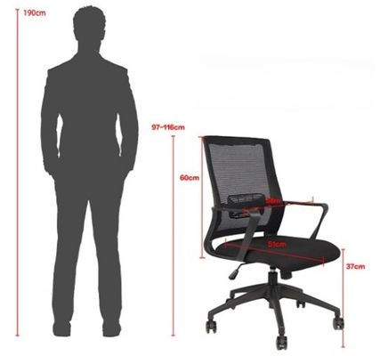 Büro-Lift-Computer-Stuhl Zuhause Drehstuhl mit Atemnetz und Stoffmaterial
