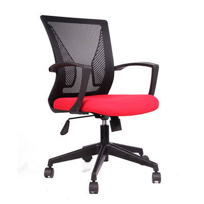 Modernes Design Büromöbel Schwarzes Netz Drehstuhl mit rotem Kissen und Schmetterlingsrücken