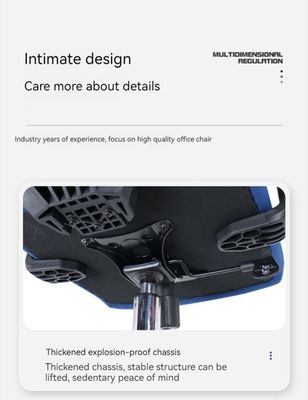 Modernes Design Hochrücken Bürostuhl mit Drehfunktion und Blau Kissen OEM ODM