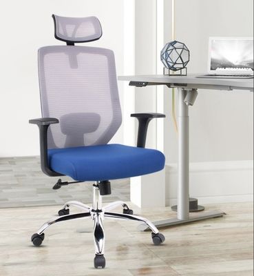 Modernes Design Hochrücken Bürostuhl mit Drehfunktion und Blau Kissen OEM ODM