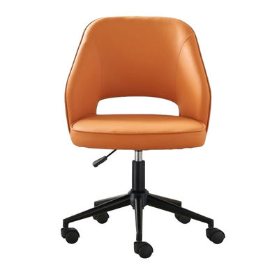 Echtleder Bürostuhl mit Rädern und Lendenstütze Schwarzbraun oder Braun