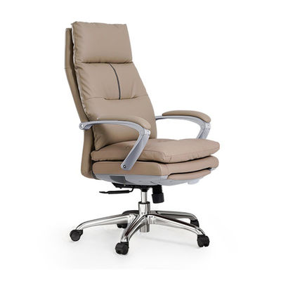 Lehnstuhl aus echtem Leder mit Fußstütze, höheverstellbar und modernem Design