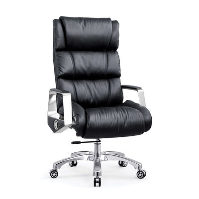 Boss Office Supplies Black High Back Office Chair Genuine Leder und OEM für die Firma