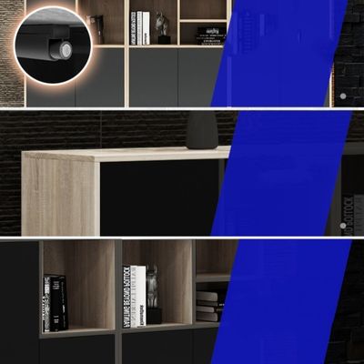 Funktionale und langlebige Flower Groove Schreibtisch-Niedrigschrank für die Büro-Partitionsspeicherung