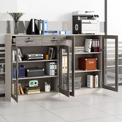 Holzrahmen-Glasschließfach für Bürodrucker und Archivierung