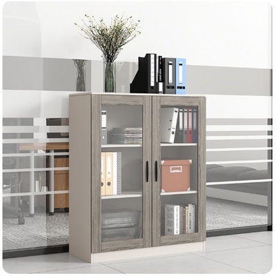 Holzrahmen-Glasschließfach für Bürodrucker und Archivierung