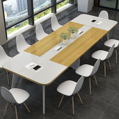 Moderne, einfache und lange Tabelle im Holz-Stil PANEL Konferenztisch für die Unternehmensschulung