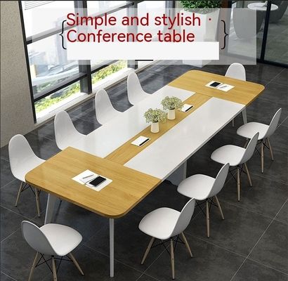Moderne, einfache und lange Tabelle im Holz-Stil PANEL Konferenztisch für die Unternehmensschulung