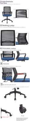 Schwenkbare Computer-Task Chair Ergonomische Mesh Bürostuhl mit Haltbarkeit und Porosität