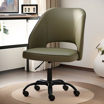 Ergonomischer Computer-Treffstuhl aus PU-Leder mit fester Armlehne