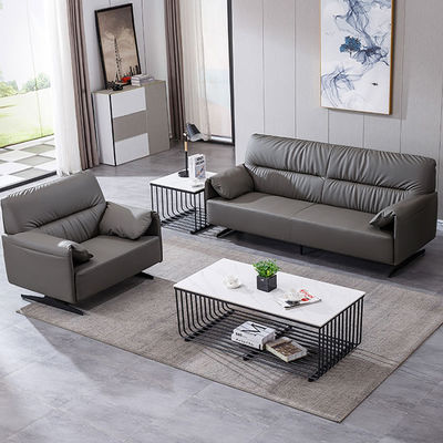 Hersteller von Büromöbeln Anpassung von Ledersofa-Sets für drei Sitze