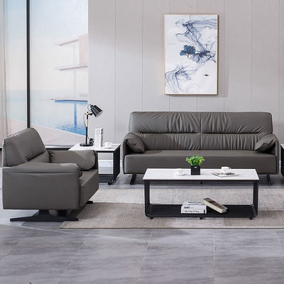 Hersteller von Büromöbeln Anpassung von Ledersofa-Sets für drei Sitze