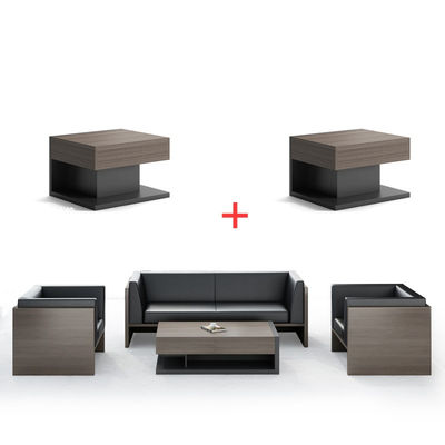 Moderne Büromöbel Luxus 1 2 3 Sitzplätze Holzdesign aus Kuhleder