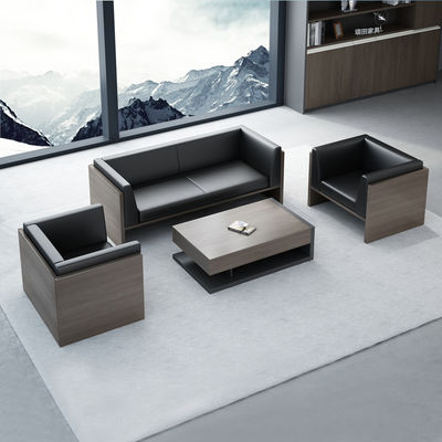 Moderne Büromöbel Luxus 1 2 3 Sitzplätze Holzdesign aus Kuhleder