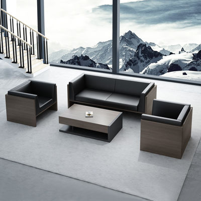Moderne Büromöbel Luxus 1 2 3 Sitzplätze Holzdesign aus Kuhleder