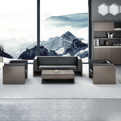 Moderne Büromöbel Luxus 1 2 3 Sitzplätze Holzdesign aus Kuhleder
