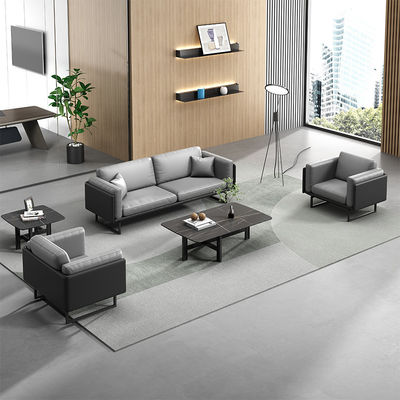 Leichtes Luxus italienisches modernes Ledersofa Kaffeetisch für Büro