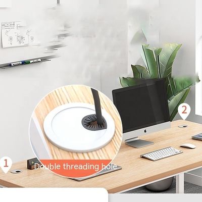 Geschäftsmöbel Einfacher moderner Holzbüro-Schreibtisch und -Stuhl mit Schrank