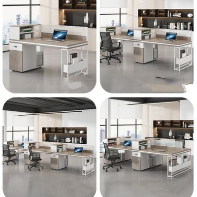 Mitarbeiter-Desktop-Computer-Tisch Multifunktionaler Schreibtisch und Stuhl für 4-6 Personen