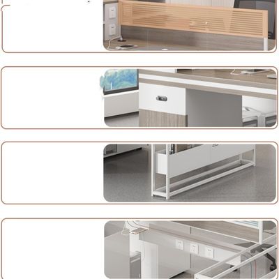 Mitarbeiter-Desktop-Computer-Tisch Multifunktionaler Schreibtisch und Stuhl für 4-6 Personen