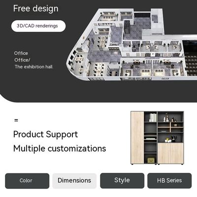 Speicherung von Daten Holz-Datei-Kombinations-Buchschrank für einfaches Design-Style-Büro