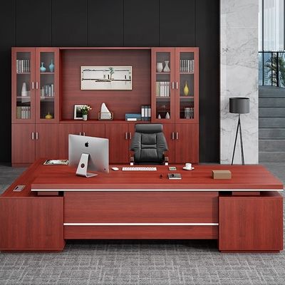 Große moderne Schreibtisch-Stuhl-Kombination für den Präsidenten Manager Büromöbel