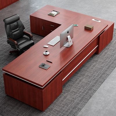 Große moderne Schreibtisch-Stuhl-Kombination für den Präsidenten Manager Büromöbel