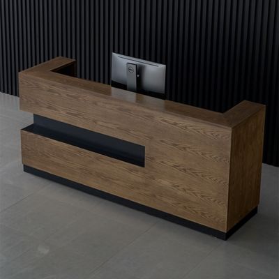 Massivholz Ecke Rezeption Tisch für Hotel Kleidungsgewerbe und Unternehmen Front Tisch Tisch