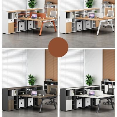 Einfacher, moderner Personal Sitz Arbeitstisch Büro 6 Vier 4 Personen Büro Schreibtisch Stil Modernität