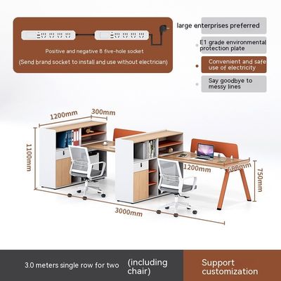 Einfacher, moderner Personal Sitz Arbeitstisch Büro 6 Vier 4 Personen Büro Schreibtisch Stil Modernität