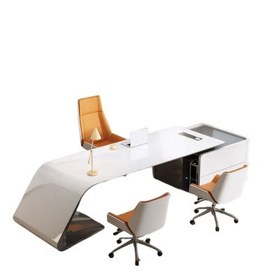 ISO9001/ISO14001 zertifizierte MDF Backlack Arbeitstisch Manager Schreibtisch mit Schublade