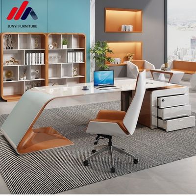 ISO9001/ISO14001 zertifizierte MDF Backlack Arbeitstisch Manager Schreibtisch mit Schublade