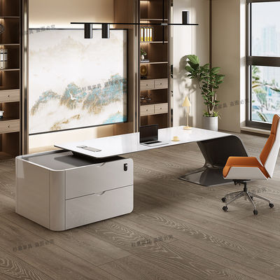 ISO9001/ISO14001 zertifizierte MDF Backlack Arbeitstisch Manager Schreibtisch mit Schublade