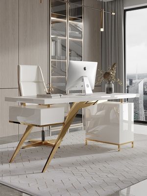 Gewerbliche Möbel Modernes Design Leicht Luxus Chef Schreibtisch mit Backlack Prozess