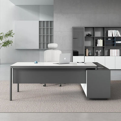 Moderne L-förmige PANEL aus Holz Verwaltungsbüro Möbel Schreibtisch und Stuhl für Chef CEO