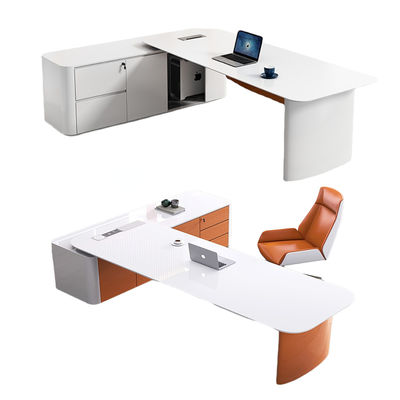 Einfacher Stil Mitarbeiter Büro Schreibtisch mit und ISO9001 / ISO14001 zugelassenen modernen Chef Schreibtisch