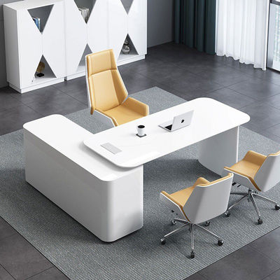 Einfacher Stil Mitarbeiter Büro Schreibtisch mit und ISO9001 / ISO14001 zugelassenen modernen Chef Schreibtisch