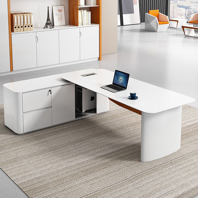 Einfacher Stil Mitarbeiter Büro Schreibtisch mit und ISO9001 / ISO14001 zugelassenen modernen Chef Schreibtisch