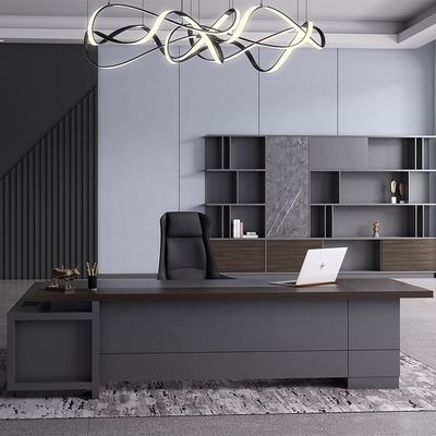 Schul MDF Luxus Executive Office Schreibtisch Set für Gewerbe Möbel CEO Büro Tisch