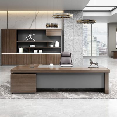 Maßgeschneiderte Farben Luxus L-Form Holz Executive Office Tisch für Chef Manager Direktor