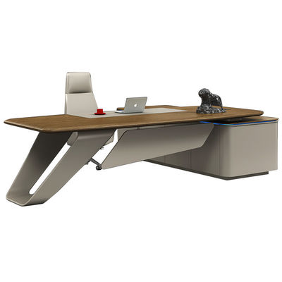 Holzplatten Hochglanz Malerei Vergängliches Lack Modernes Executive Office Manager Schreibtisch