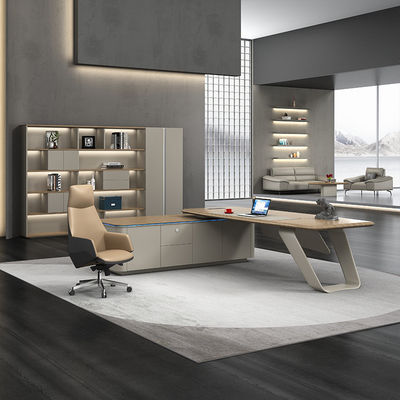 Holzplatten Hochglanz Malerei Vergängliches Lack Modernes Executive Office Manager Schreibtisch