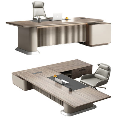 Modern Boss Home Office Wasserdicht L-Form Computer Schreibtisch mit PANEL Holz Stil Design