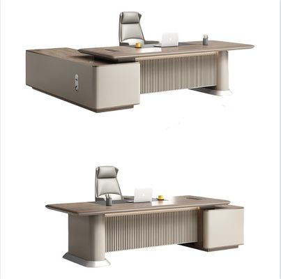Modern Boss Home Office Wasserdicht L-Form Computer Schreibtisch mit PANEL Holz Stil Design