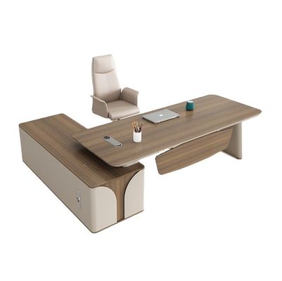 Melamine Oberfläche Chef Schreibtisch für kundenspezifische Größe Möbel L-Form Modern Computer Schreibtisch