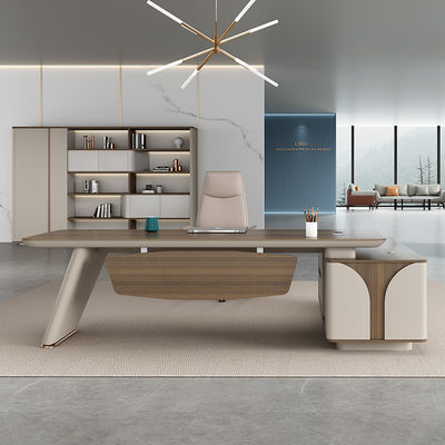 Melamine Oberfläche Chef Schreibtisch für kundenspezifische Größe Möbel L-Form Modern Computer Schreibtisch