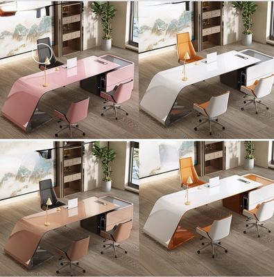 Büro-Schreibtisch MDF Backfarbe Lack Büromöbel für Führungskräfte