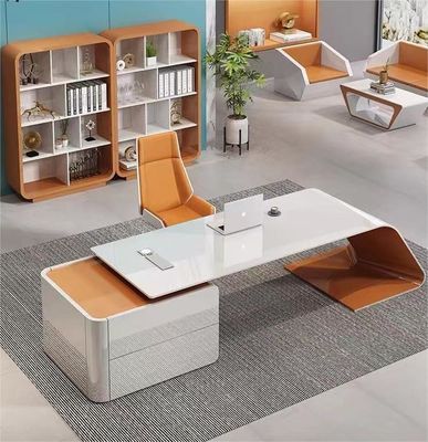 Büro-Schreibtisch MDF Backfarbe Lack Büromöbel für Führungskräfte
